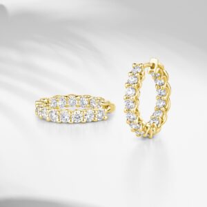 Gold-Plated Diamond Earrings